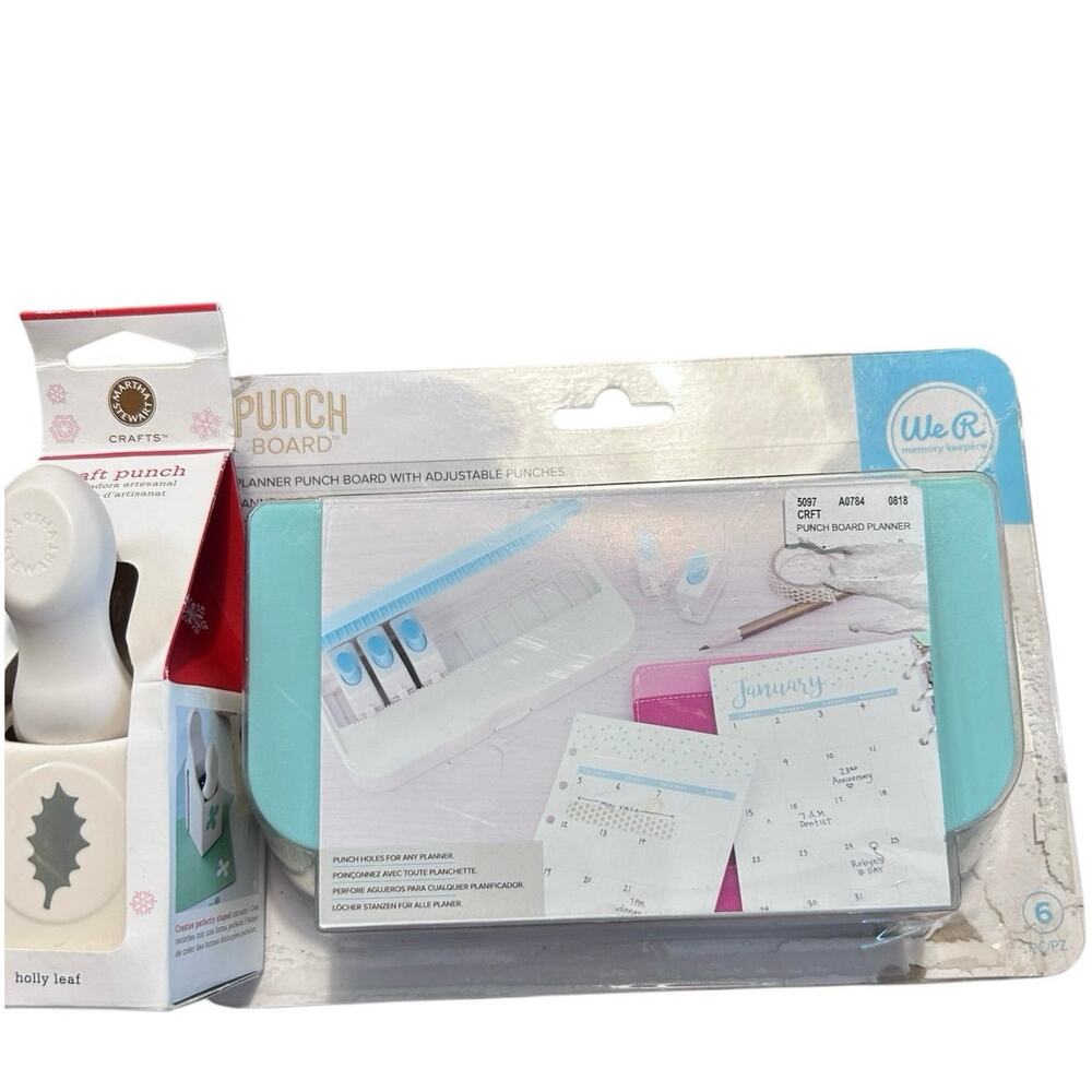 Memory Keepers Punch Board Planner & Martha Stewart Leaf Punch New (Please Read)